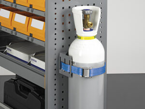 Cylinder holder and fire extinguisher holder kit