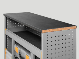 Copertura acciaio gommato spessore per piano in Multiplex Work Wood
