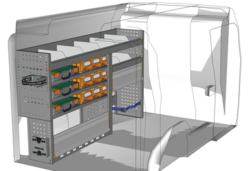 Przykładowa zabudowa do furgone Fiat Doblò L2 H1 DO-1710-01
