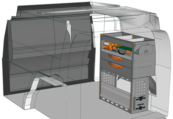 Zabudowie Caddy Cargo CA 0709 15