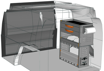 Zabudowie Caddy Cargo CA 0709 16