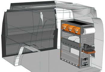Zabudowie Caddy Cargo CA 0709 17