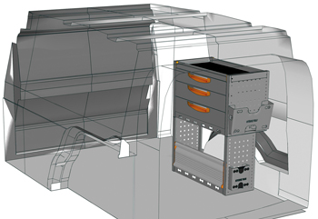 Zabudowie Caddy Cargo CA 0709 22